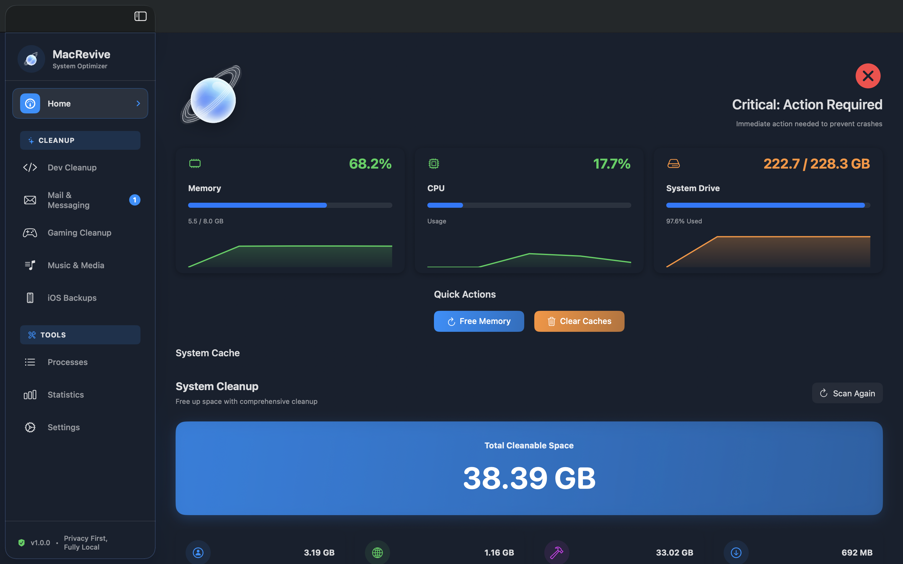 MacRevive - Main Interface